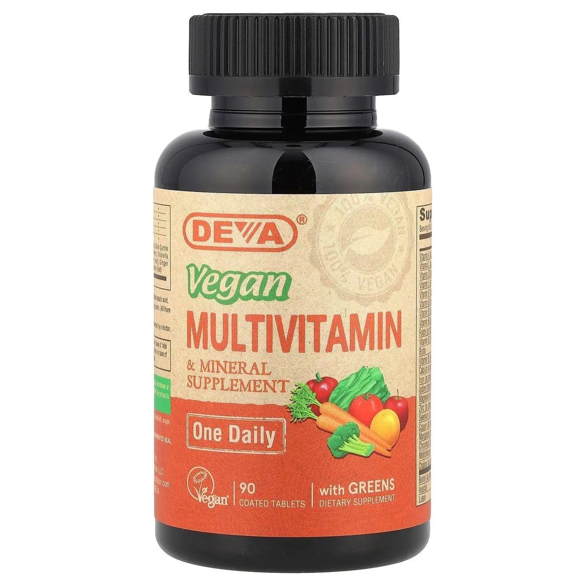 DEVA Tiny Tablets Vegan Multivitamins for Women & Men, Multivitamin with Iron, Mineral Supplement, Vitamin C, Vitamin B Complex - PrimeBioHealth - canada supplements