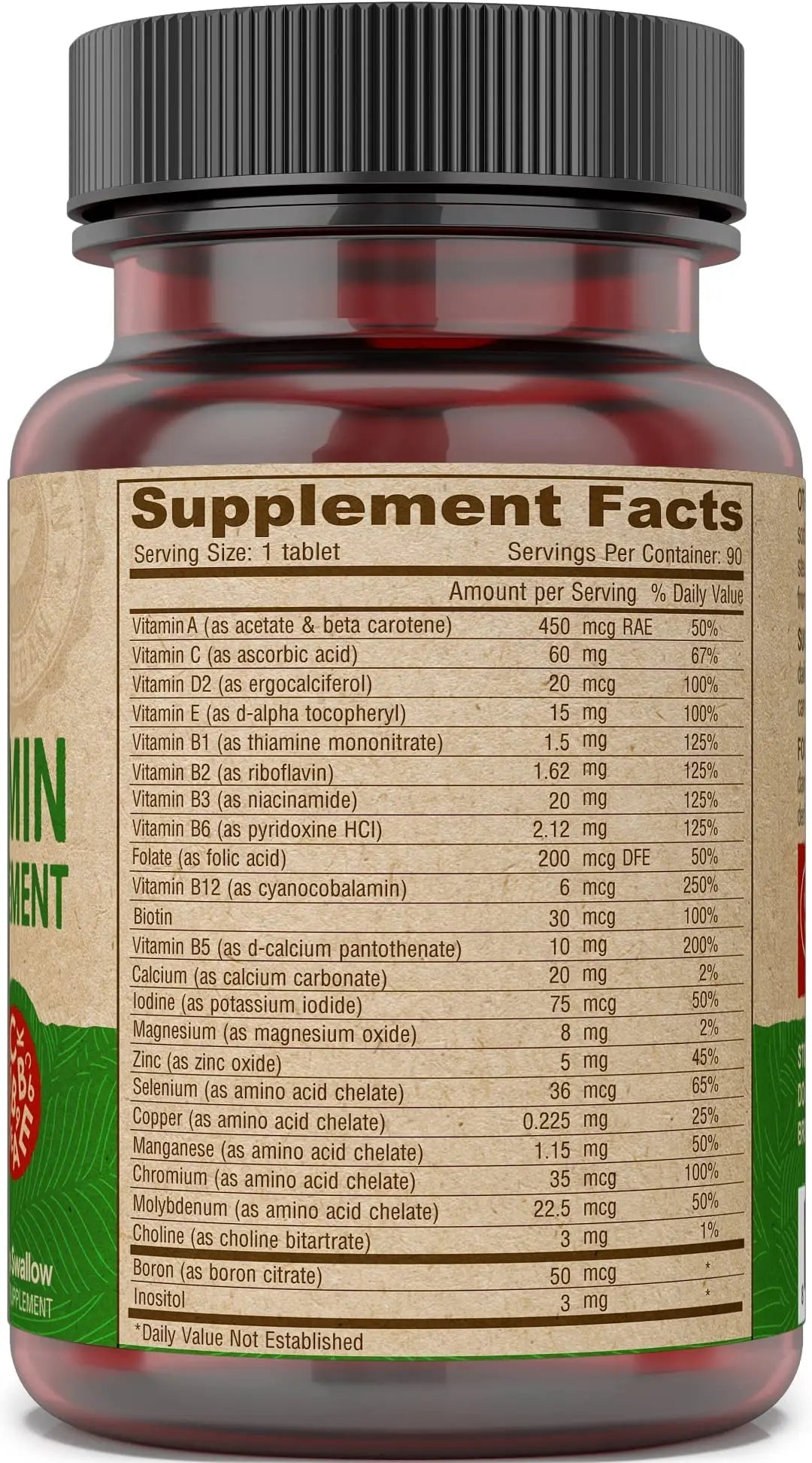 DEVA Vegan Iron-Free Multivitamin & Mineral Supplement, Vitamin C, D2, E & B-Complex, Biotin, 90 Tiny Tablets - PrimeBioHealth - canada supplements
