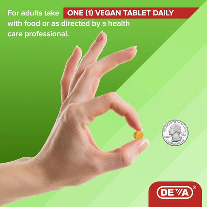 DEVA Vegan Iron-Free Multivitamin & Mineral Supplement, Vitamin C, D2, E & B-Complex, Biotin, 90 Tiny Tablets - PrimeBioHealth - canada supplements