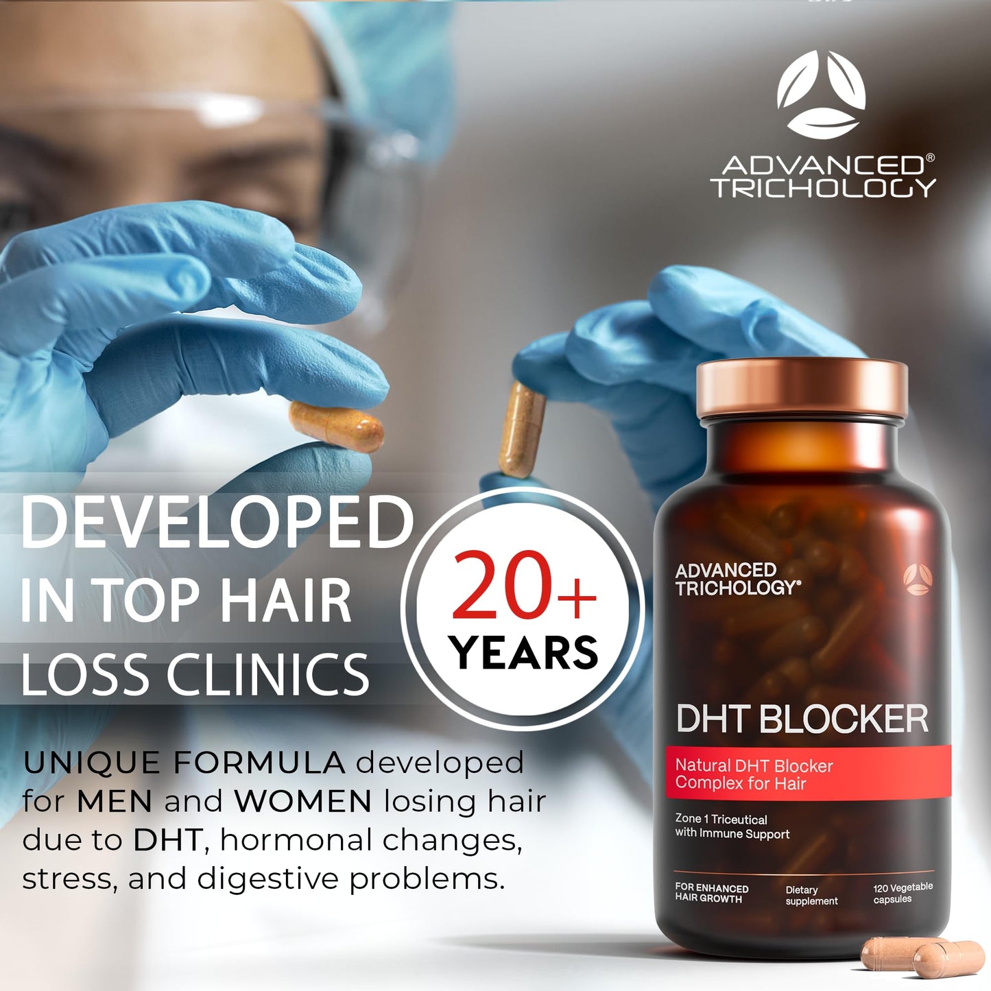 DHT Blocker - Hair Growth Supplement for Genetic Thinning for Men and Women | Approved* by American Hair Loss Association | Guaranteed, Backed by 20 Years - PrimeBioHealth - canada supplements