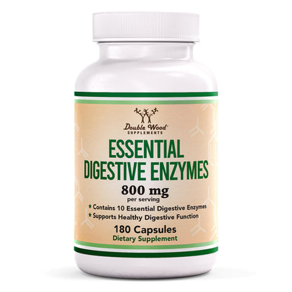 Digestive Enzymes - 800mg Blend of All 10 Most Essential Digestive and Pancreatic Enzymes (Amylase, Lipase, Bromelain, Lactase, Papain, Protease - PrimeBioHealth - canada supplements