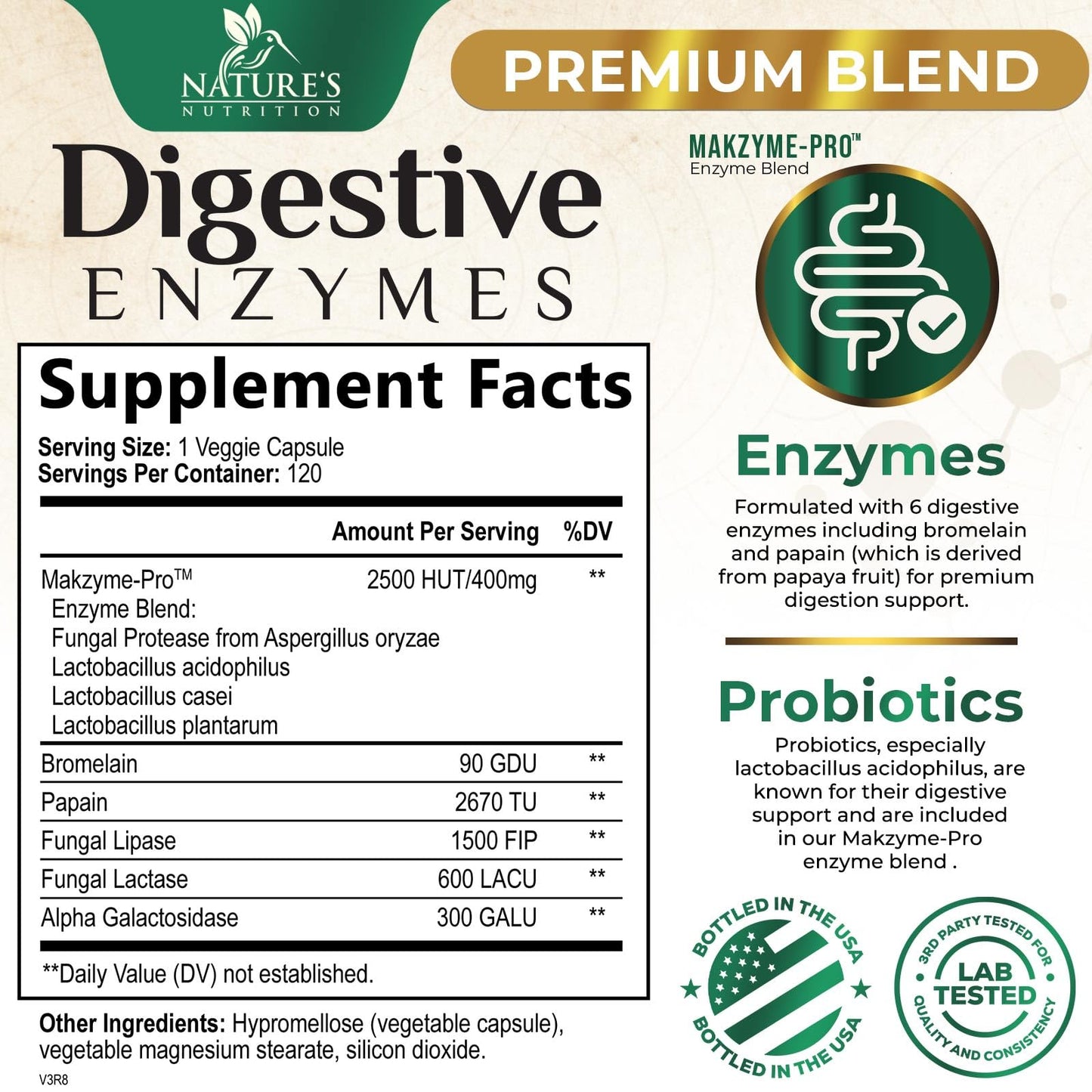 Digestive Enzymes - Super Digestive Multi Enzyme Complex for Bloating & Gut Health Support with Bromelain, Papain, Probiotics & Prebiotics - Digestion Health - PrimeBioHealth - canada supplements