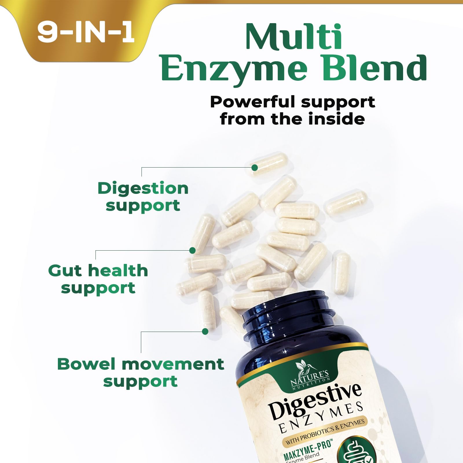 Digestive Enzymes - Super Digestive Multi Enzyme Complex for Bloating & Gut Health Support with Bromelain, Papain, Probiotics & Prebiotics - Digestion Health - PrimeBioHealth - canada supplements