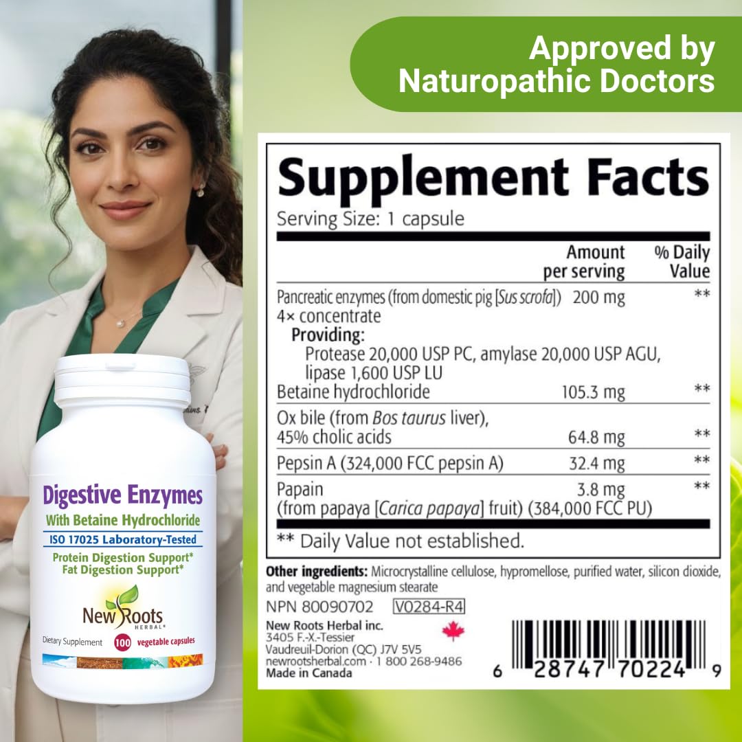 Digestive Enzymes with Ox Bile and Betaine HCl (100 Caps) Ox Bile Supplements for No Gallbladder with Papain & Pepsin A | Pancrease Cleanse & Detox - PrimeBioHealth - canada supplements