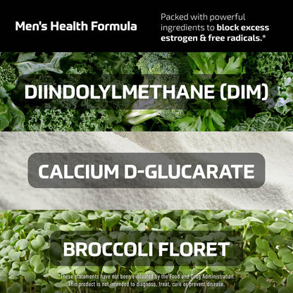 DIM Supplement for Men 300mg | Estrogen Blocker & Aromatase Inhibitor | Extra Strength Men’s Hormone Balance & Fitness Booster with Diindolylmethane Plus CDG - PrimeBioHealth - canada supplements