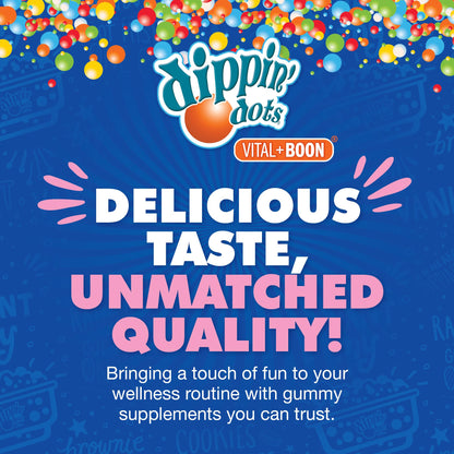 Dippin Dots - Melatonin Gummies for Kids & Adults (60 Days Supply) Strawberry Sunset Creme Flavor | 2.5mg Per Kids Melatonin Supplement for Faster, - PrimeBioHealth - canada supplements