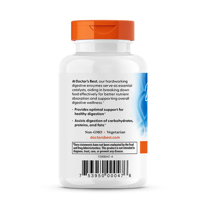 Doctor's Best Digestive Enzymes Supplement for Women & Men - Supports Gut Health, Digestion, & Overall Wellness, Formulated with Amylase, Super Enzyme Blend for Food Break Down, Non GMO - 90 Veg Caps - PrimeBioHealth - canada supplements