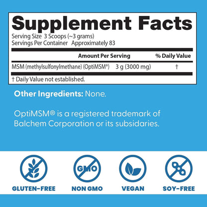 Doctor's Best MSM Powder Supplement for Men & Women - Supports Hair, Skin, Nails, Joint Health, & Mobility, Delivers Beneficial Sulfur with OptiMSM, Gluten Free, Soy Free, Non GMO, Vegan - 8.8 oz - PrimeBioHealth - canada supplements