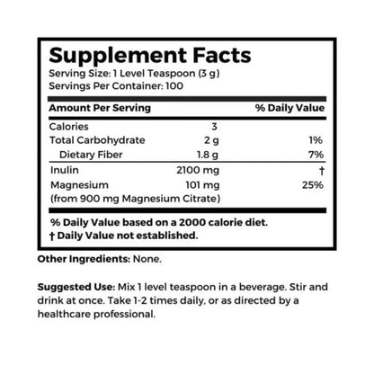 Dr. Clark Inulin Powder (FOS) – Prebiotic Soluble Fiber for Gut Health, 300g – Supports Digestive Health & Regularity - PrimeBioHealth - canada supplements