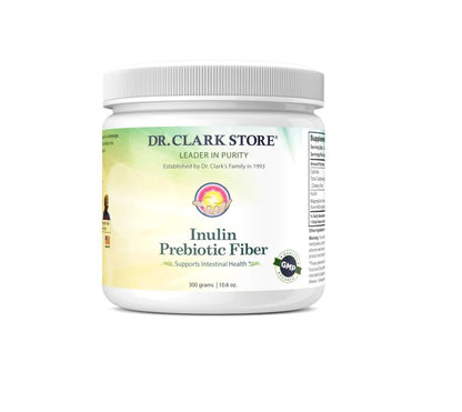 Dr. Clark Inulin Powder (FOS) – Prebiotic Soluble Fiber for Gut Health, 300g – Supports Digestive Health & Regularity - PrimeBioHealth - canada supplements