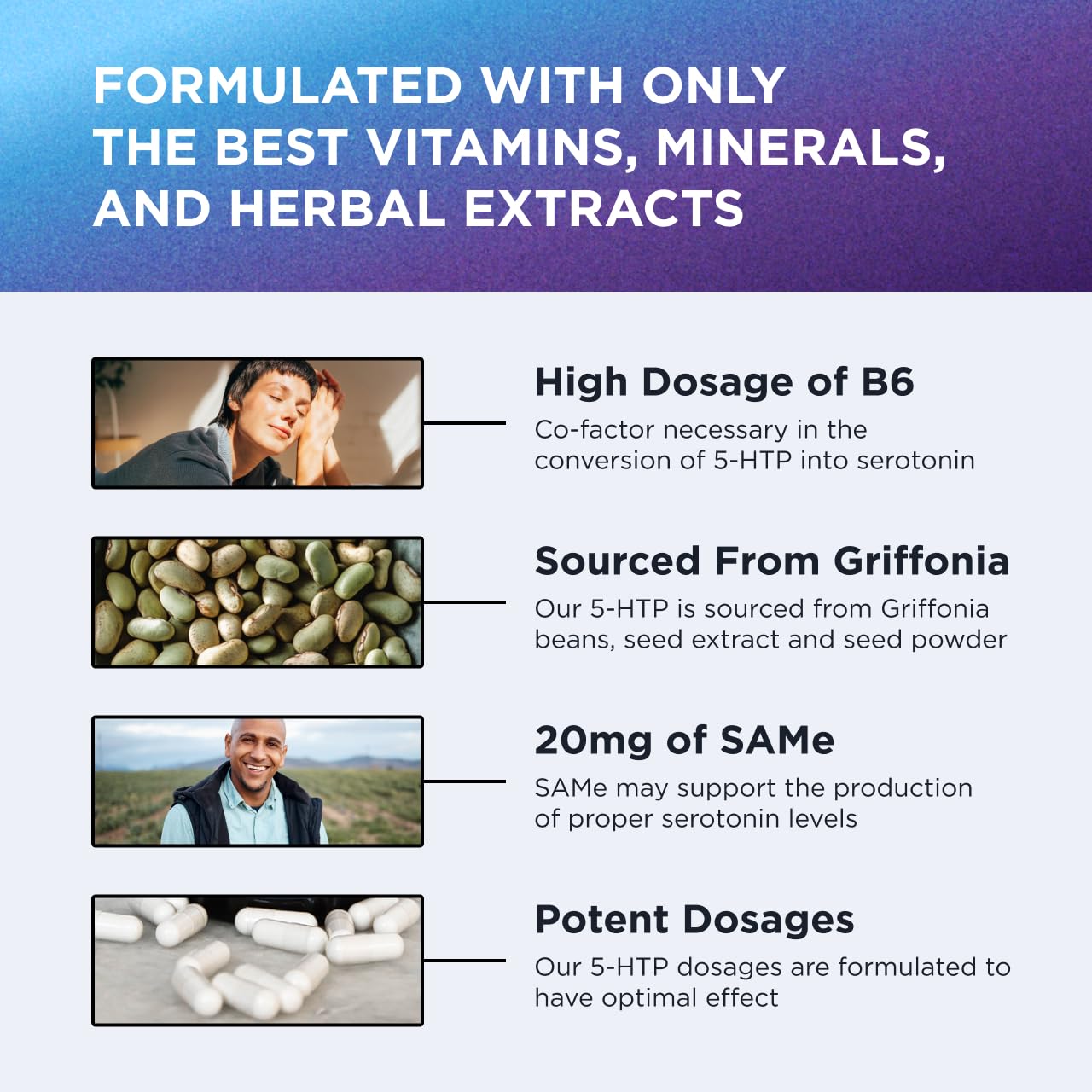 DR. EMIL NUTRITION 200 MG 5-HTP Plus with SAM-e to Maintain Normal Healthy Sleep and Create a Sense of Wellbeing - 5HTP Supplement with Vitamin - PrimeBioHealth - canada supplements