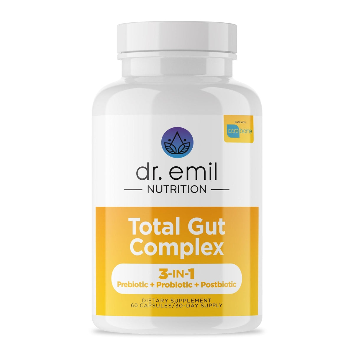 DR. EMIL NUTRITION Total Gut Health Complex - Prebiotic, Probiotic & Postbiotic Supplement - Supports Digestive Health, Bloating & Gut Balance - PrimeBioHealth - canada supplements