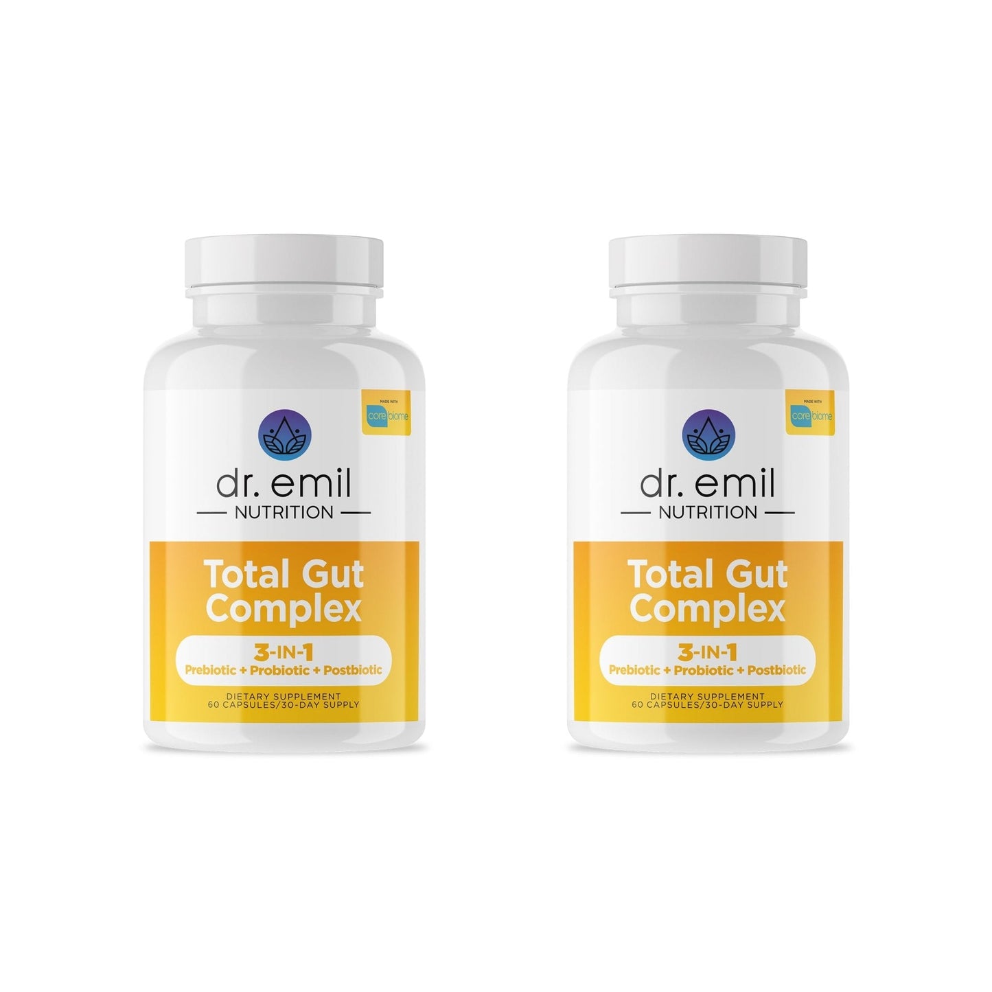 DR. EMIL NUTRITION Women & Men Total Gut Health Complex | Prebiotic + Probiotic + Postbiotic Gut Health Supplements - PrimeBioHealth - canada supplements