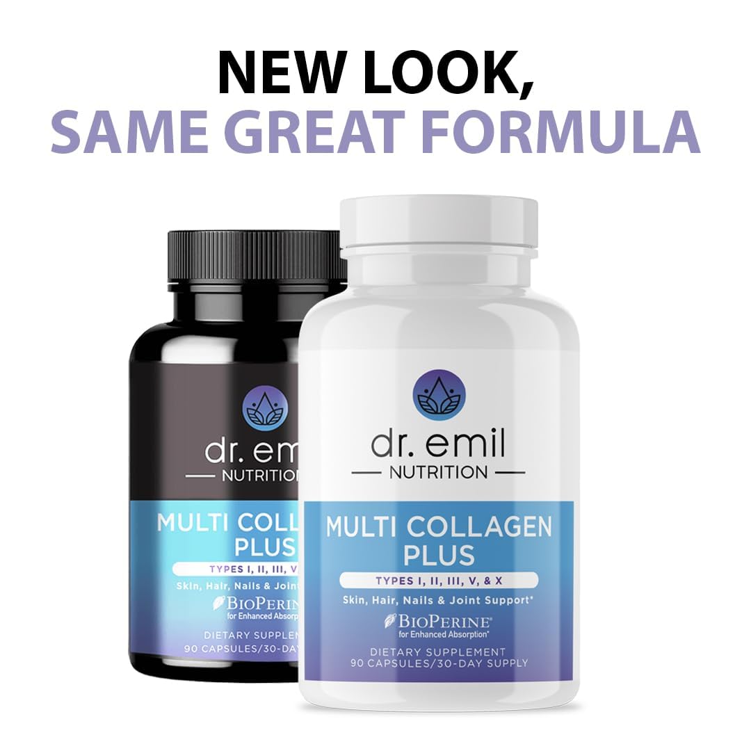 DR. EMIL NUTRITION Women's Multi Collagen Pills | Collagen Supplements | Support Hair, Skin, Nails & Joints | Hydrolyzed Collagen Supplements - PrimeBioHealth - canada supplements
