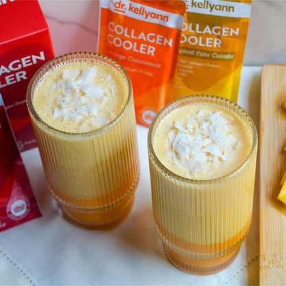 Dr. Kellyann Collagen Cooler – Tropical Pina Colada | 15g Grass-Fed Collagen Protein per Serving | Keto & Paleo Friendly, - PrimeBioHealth - canada supplements