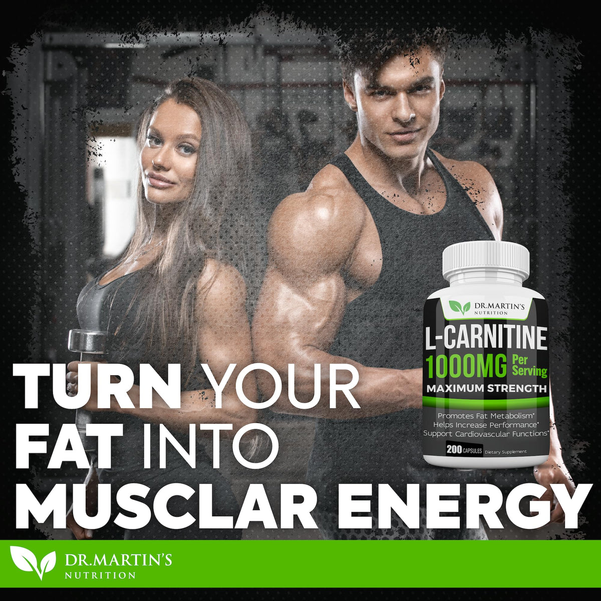 DR. MARTIN'S NUTRITION Extra Strength L-Carnitine - 200 Capsules - 1000mg Per Serving - Boost Your Metabolism and Increase Performance - PrimeBioHealth - canada supplements