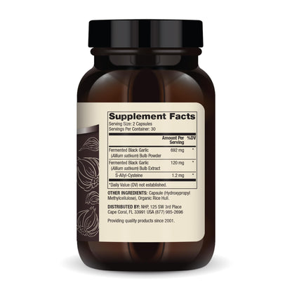 Dr. Mercola Fermented Black Garlic - Antioxidant Supplement - for Immune, Cellular & Heart Health Support - Includes S-Allyl-Cysteine - Non-GMO - PrimeBioHealth - canada supplements