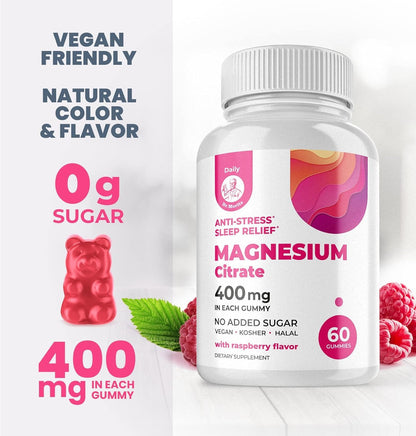 DR. MORITZ Magnesium Citrate Gummies Sugar-Free - Calm Magnesium Gummies Supplement for Children, Sugar -Supports Cardiovascular Health - PrimeBioHealth - canada supplements
