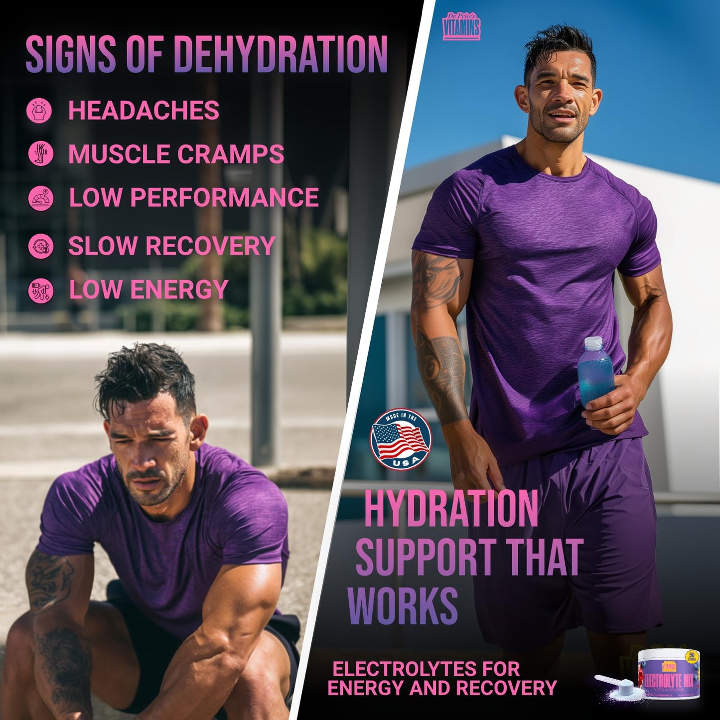 Dr. Price’s Electrolytes Powder Bulk – Blueberry Pomegranate, 90 Servings | Sugar Free Hydration Drink Mix with 72+ Trace Minerals, Manganese | Keto Electrolytes - PrimeBioHealth - canada supplements