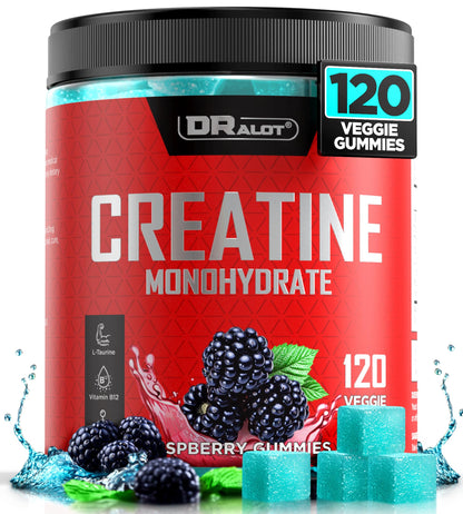 Dralot 99.99% Creatine Monohydrate Gummies More 15% Strength, 5X Energy & Muscle Support Pre-Workout Complex Creatine for Women & Men with 5000mg Creatine - PrimeBioHealth - canada supplements