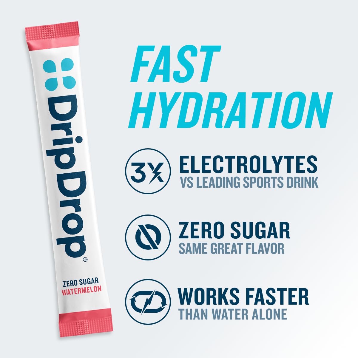 DripDrop Sugar Free Hydration Packets - Zero Classic Variety Pack - Single Serve Electrolytes Powder Drink Mix - Lemon Lime, Watermelon, Peach, Passion Fruit - PrimeBioHealth - canada supplements