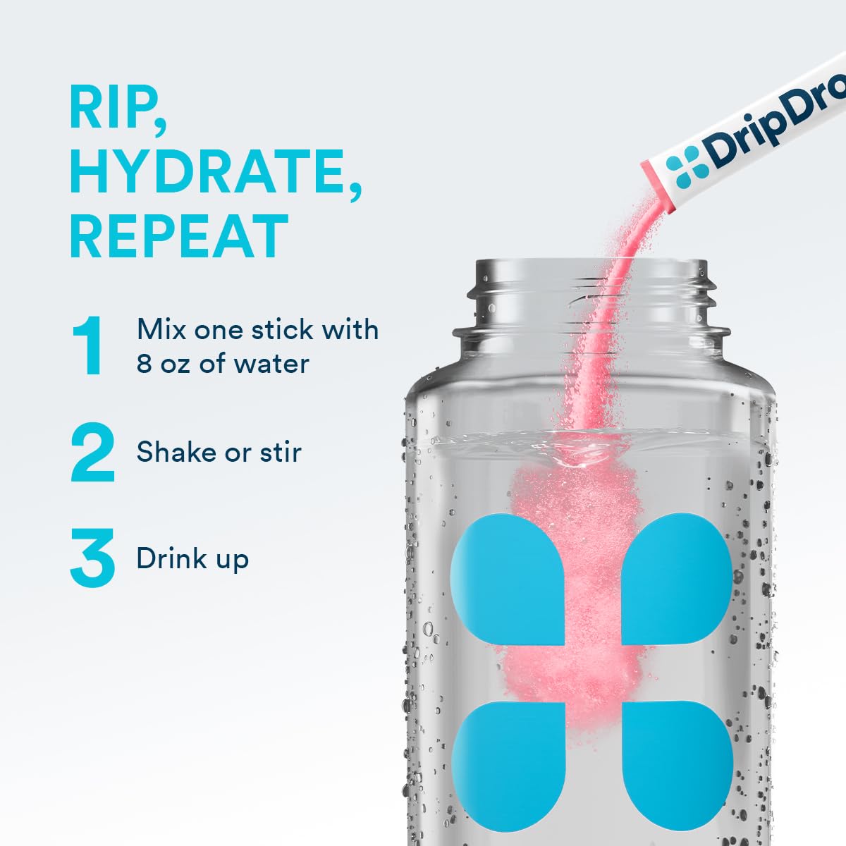 DripDrop Sugar Free Hydration Packets - Zero Classic Variety Pack - Single Serve Electrolytes Powder Drink Mix - Lemon Lime, Watermelon, Peach, Passion Fruit - PrimeBioHealth - canada supplements