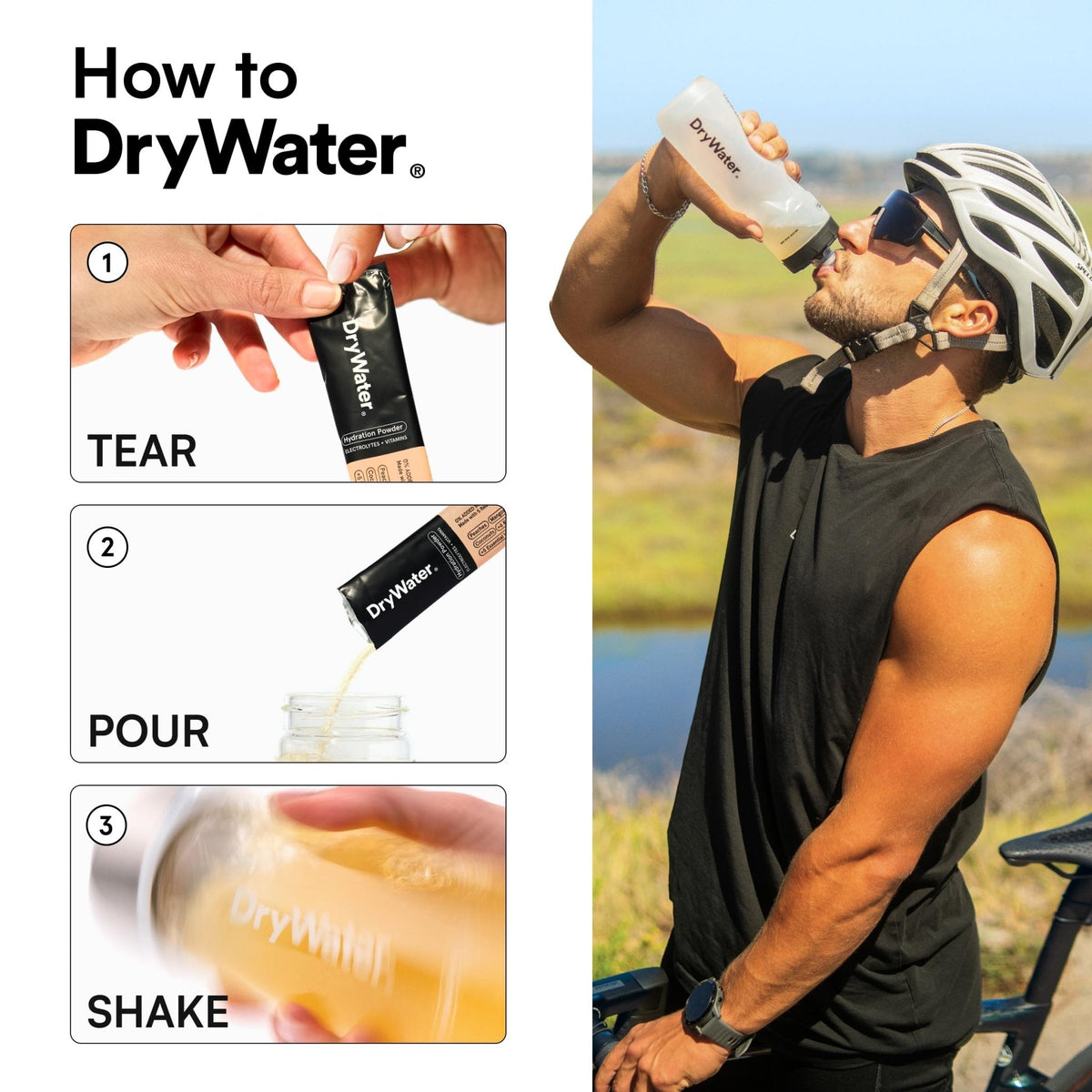 DryWater Electrolyte Powder Packets, Peach Mango - Hydration Packets Drink Mix with Zero Added Sugar for Rehydration & Energy - 6 Key Electrolytes - PrimeBioHealth - canada supplements