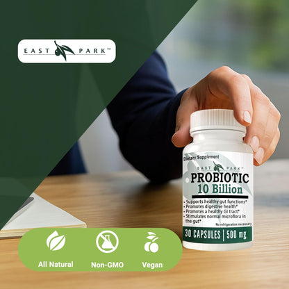 East Park Research d-Lenolate Probiotic Supplement | Probiotic 10 Billion CFUs Supports Gut & Digestive Health | Dietary Supplement Probiotics - PrimeBioHealth - canada supplements
