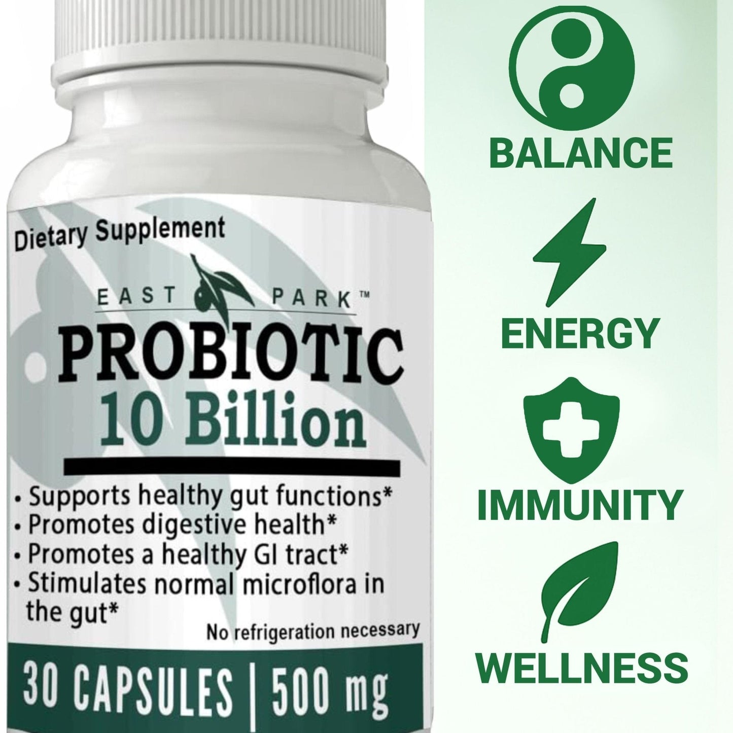 East Park Research d-Lenolate Probiotic Supplement | Probiotic 10 Billion CFUs Supports Gut & Digestive Health | Dietary Supplement Probiotics - PrimeBioHealth - canada supplements