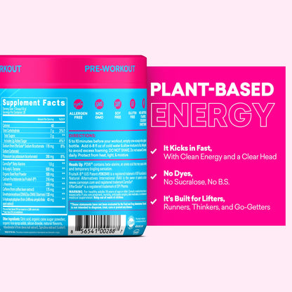 EBOOST POW Natural Pre Workout Powder – 20 Servings - Blue Raspberry - A PreWorkout Supplement for Performance, Joint Mobility Support, Energy - Men and Women - PrimeBioHealth - canada supplements