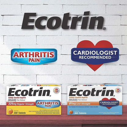 Ecotrin Low Strength Safety Coated Aspirin, NSAID 81mg, 45 count - PrimeBioHealth - canada supplements