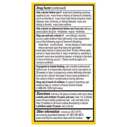 Ecotrin Safety Coated Aspirin Arthritis Pain Reliever Tablets, Regular Strength, NSAID 325 mg, 125 ct (Pack of 2) - PrimeBioHealth - canada supplements