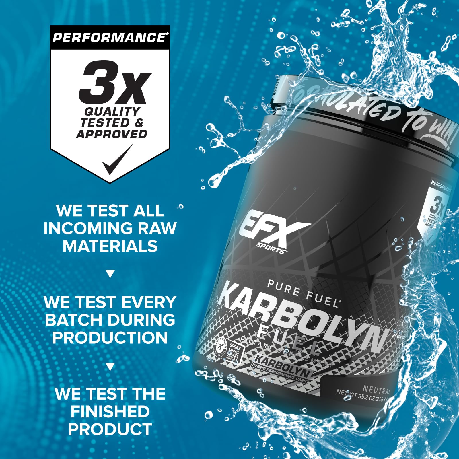 EFX Sports Karbolyn Fuel | Fast-Absorbing Carbohydrate Powder | Carb Load, Sustained Energy, Quick Recovery | Stimulant Free | 20 Servings (Neutral) - PrimeBioHealth - canada supplements