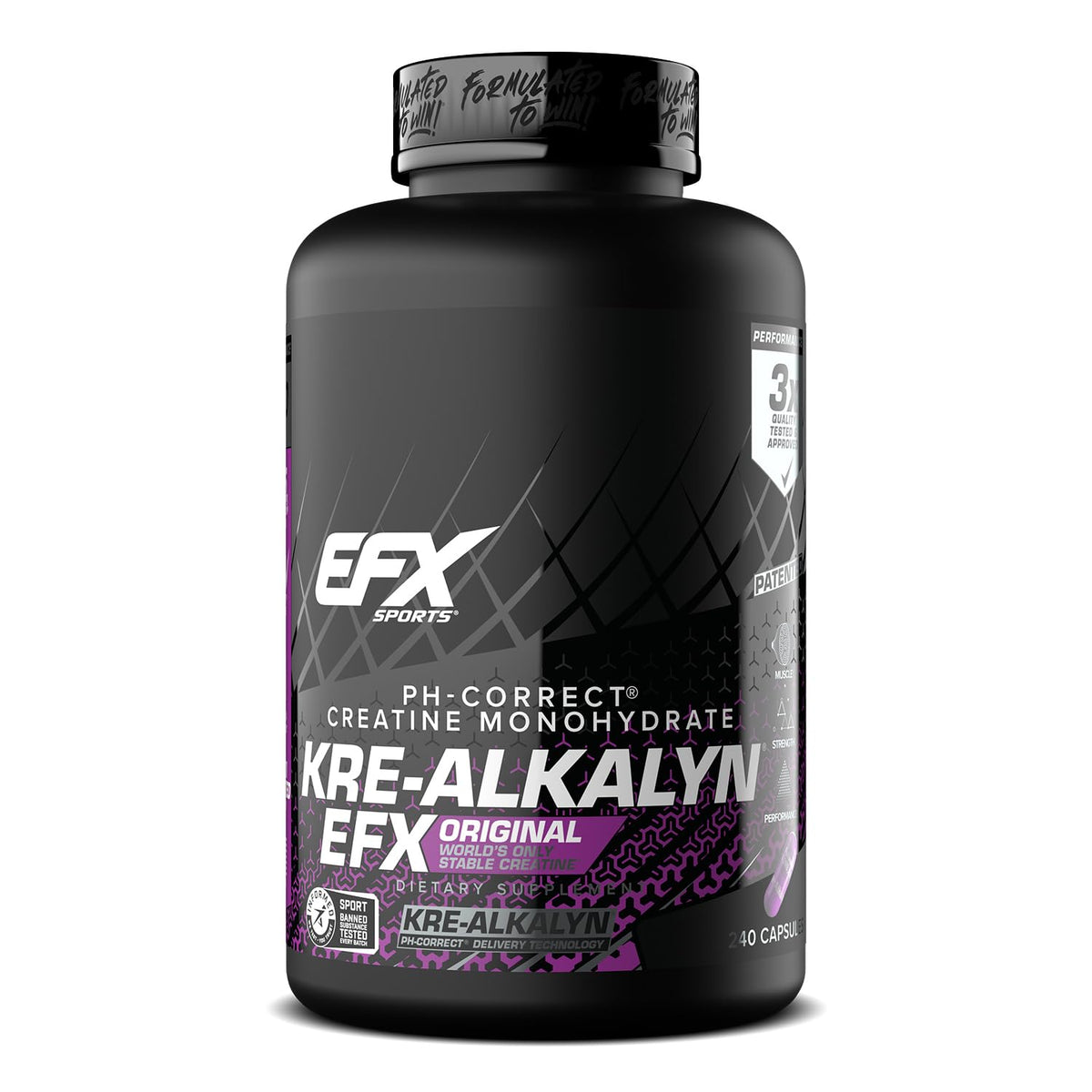 EFX Sports Kre-Alkalyn EFX | pH Correct Creatine Monohydrate Pill Supplement | Strength, Muscle Growth & Performance | 120 Servings, 240 Capsules - PrimeBioHealth - canada supplements