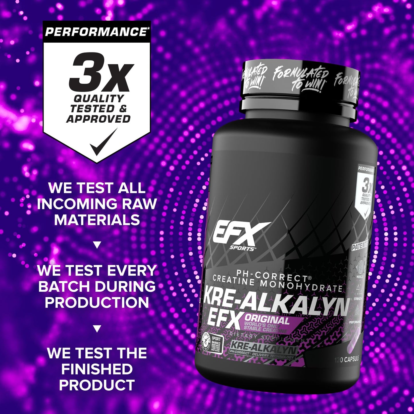 EFX Sports Kre-Alkalyn EFX | pH Correct Creatine Monohydrate Pill Supplement | Strength, Muscle Growth & Performance - PrimeBioHealth - canada supplements