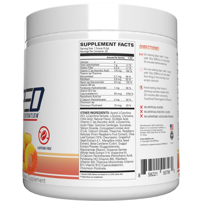 EHP Labs OxyShred Non Stimulant Pre Workout Powder - Stim Free Pre Workout, Caffeine Free Preworkout for Men & Women with L Glutamine & Acetyl L Carnitine - Peach, 60 Servings - PrimeBioHealth - canada supplements