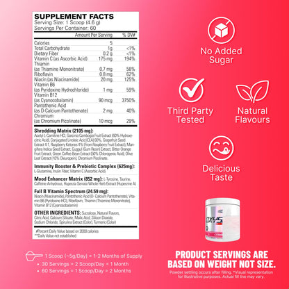 EHP Labs OxyShred Pre Workout Powder - Preworkout Powder with L Glutamine & Acetyl L Carnitine, Energy Boost Drink - Cosmic Blast, 60 Servings - PrimeBioHealth - canada supplements