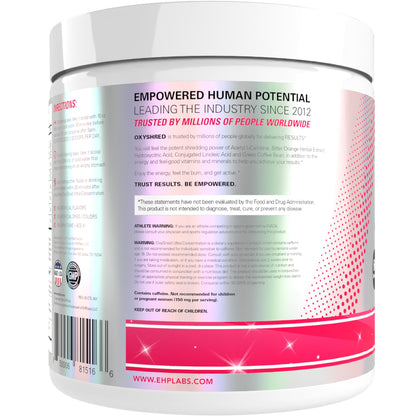 EHP Labs OxyShred Pre Workout Powder - Preworkout Powder with L Glutamine & Acetyl L Carnitine, Energy Boost Drink - Cosmic Blast, 60 Servings - PrimeBioHealth - canada supplements