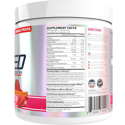 EHP Labs OxyShred Pre Workout Powder - Preworkout Powder with L Glutamine & Acetyl L Carnitine, Energy Boost Drink - Cosmic Blast, 60 Servings - PrimeBioHealth - canada supplements