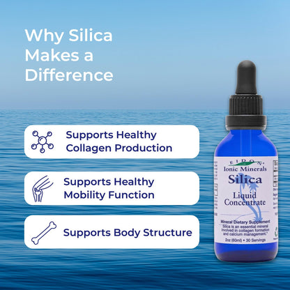 Eidon Liquid Silica Mineral Concentrate - Silica Supplement for Hair, Skin, and Nails, Supplement Drops to Support Collagen Production & Hair Loss - PrimeBioHealth - canada supplements