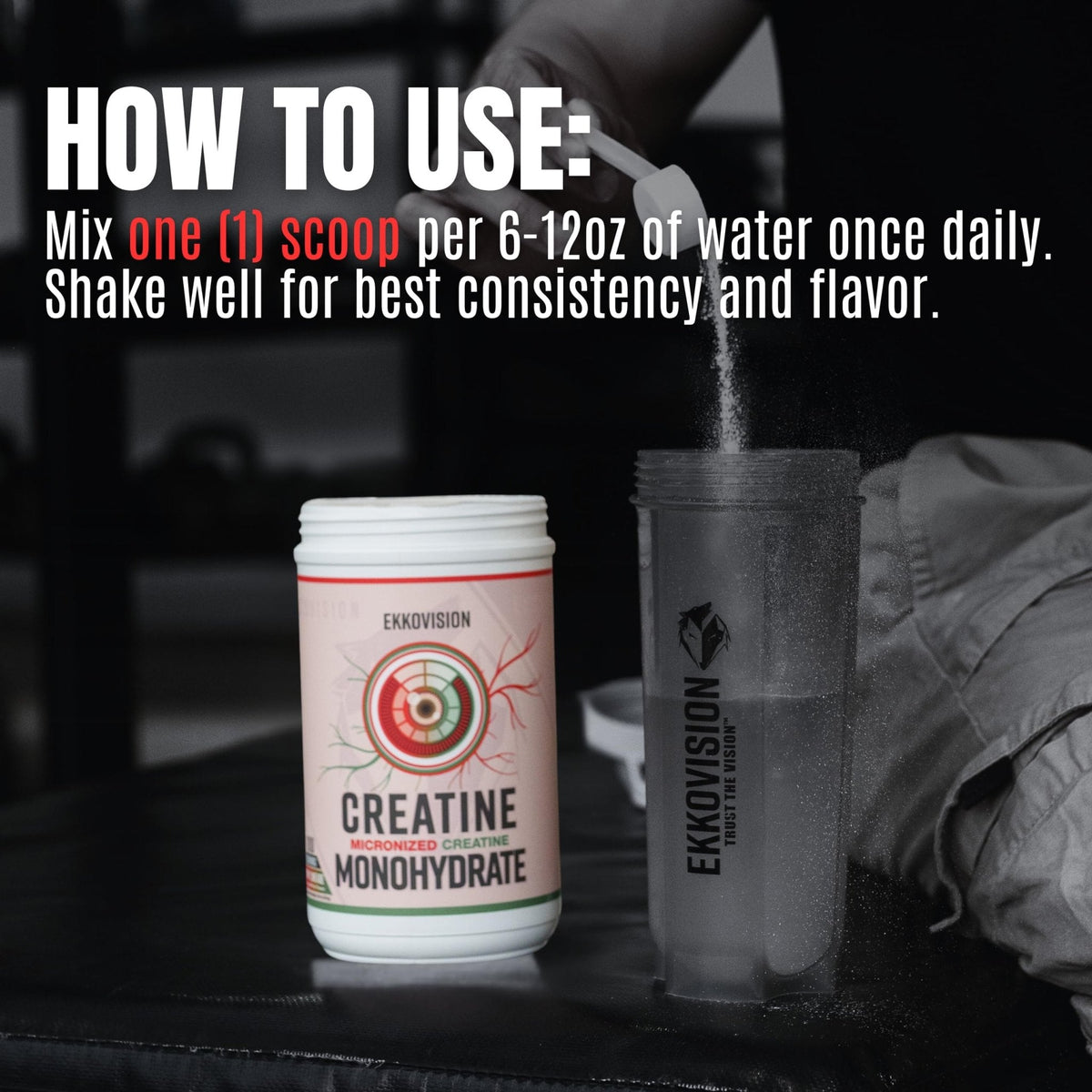 Ekkovision Creatine Monohydrate Powder, Micronized, Unflavored, Pre Workout & Post Workout Supplement for Men and Women, Energy Support, Easy to Mix in Shakes - PrimeBioHealth - canada supplements
