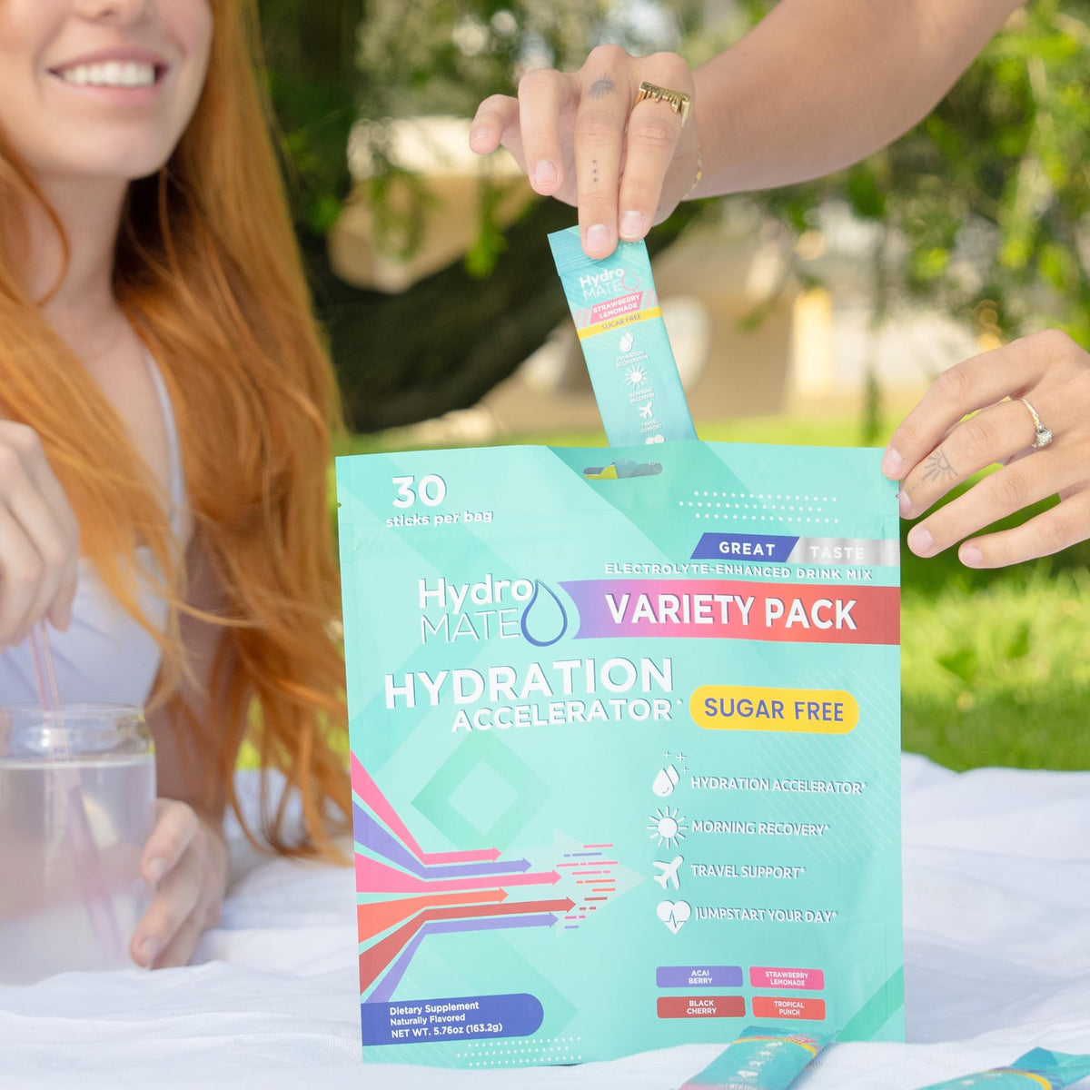 Electrolyte Powder Sugar-Free Hydration Packets Variety Pack HydroMATE 30 Sticks - PrimeBioHealth - canada supplements