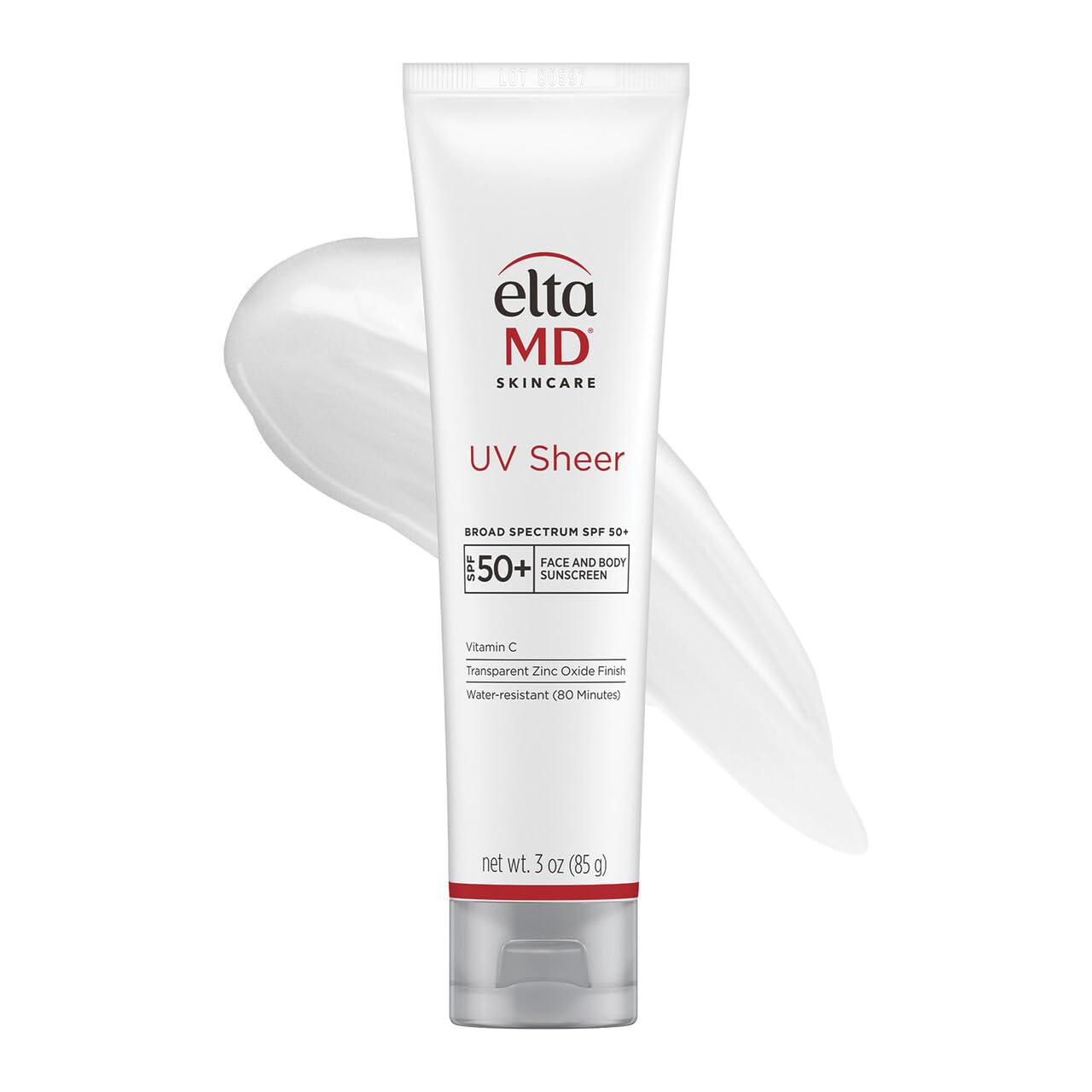 EltaMD UV Sheer Face and Body Sunscreen SPF 50+, Oil Free, No White Cast Sunscreen for Face and Body, Zinc Oxide Formula, 3.0 oz Tube - PrimeBioHealth - canada supplements