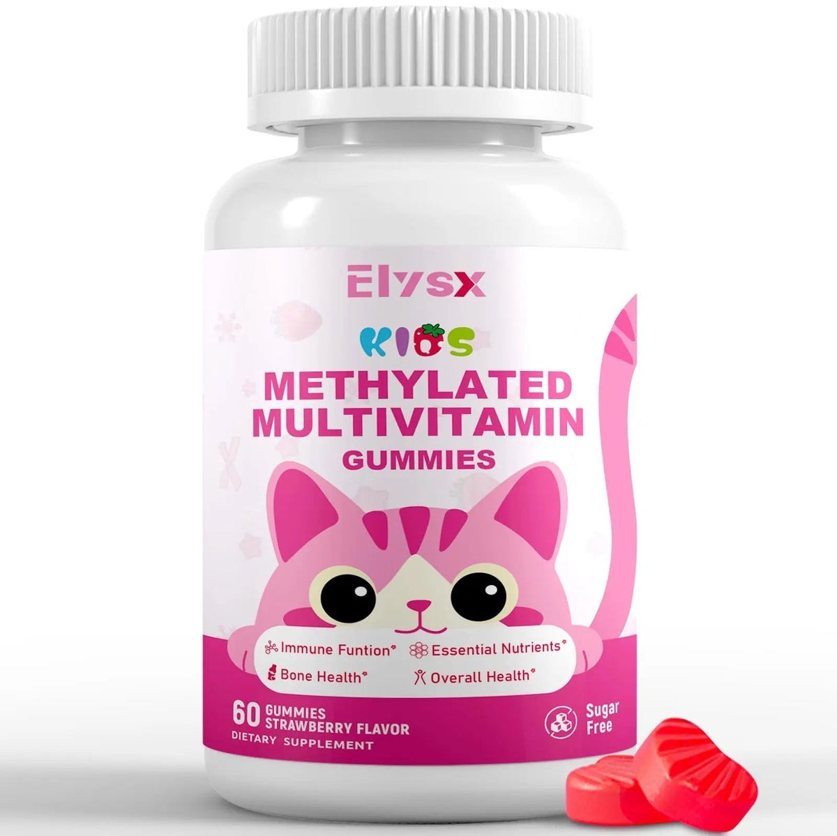 Elysx Kids Methylated Multivitamin Chewable Gummies, MTHFR Supplement with L Methylfolate, Magnesium, Biotin, Choline - PrimeBioHealth - canada supplements
