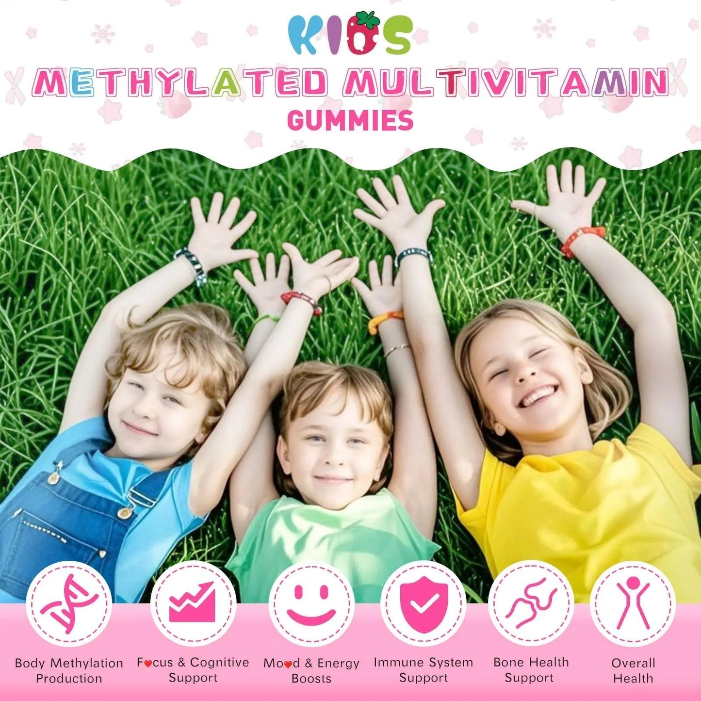 Elysx Kids Methylated Multivitamin Chewable Gummies, MTHFR Supplement with L Methylfolate, Magnesium, Biotin, Choline - PrimeBioHealth - canada supplements