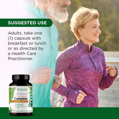 EMERALD LABS Complete 1-Daily Multi - Complete Multivitamin for Men & Women with Vitamin C, Methylated Folate, Whole-Food Blend - PrimeBioHealth - canada supplements