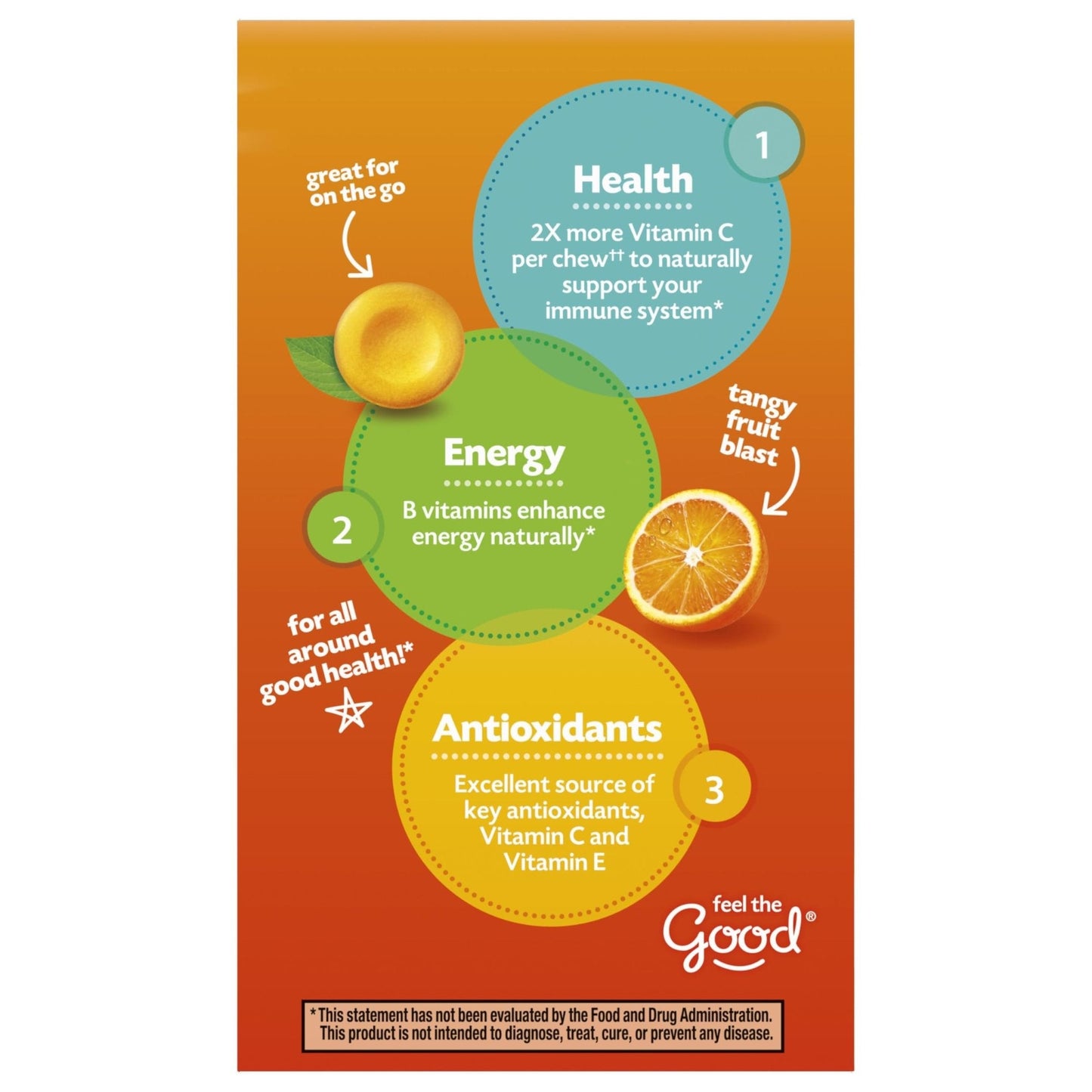 Emergen-C Chewable Vitamin C 1000mg, With B Vitamins And Antioxidants Tablet (40 Count, Orange Blast Flavor), Dietary Supplement - PrimeBioHealth - canada supplements
