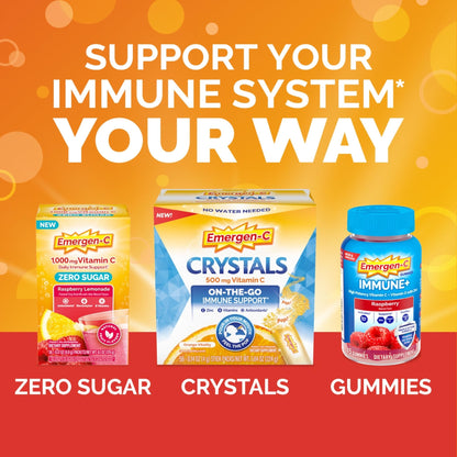 Emergen-C Citrus-Ginger Fizzy Drink Mix, Turmeric and Ginger, Immune Support, Natural Flavors - PrimeBioHealth - canada supplements