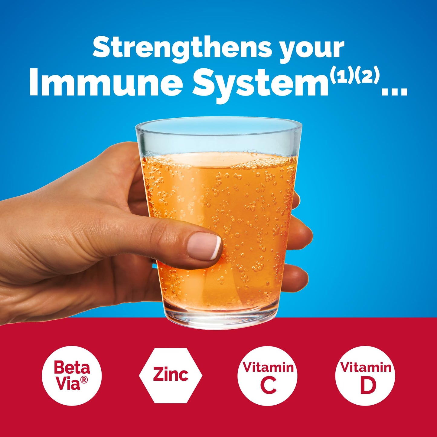 Emergen-C Immune+ Triple Action Immune Support Powder, BetaVia (R), 1000mg Vitamin C, B Vitamins, Vitamin D and Antioxidants - PrimeBioHealth - canada supplements
