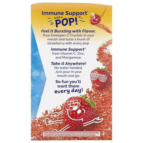 Emergen-C Kidz Crystals, On-the-Go Emergen-C Immune Support Supplement with Vitamin C, B Vitamins, Zinc and Manganese - PrimeBioHealth - canada supplements
